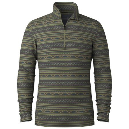 Maglietta funzionale da uomo Smartwool M Classic Thermal Merino Base Layer 1/4 Zip khaki scuro WINTER MOSS SUMMMIT SOUL