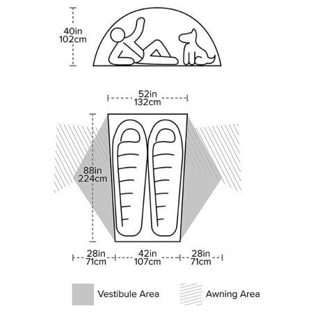 Tenda ultraleggera Big Agnes Copper Spur Hv UL2 Bikepack