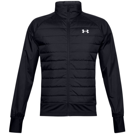 Giacca da uomo Under Armour Run Insulate Hybrid Jacket nero Black/Black/Reflective