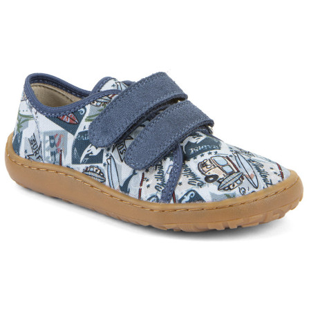Sneakers per bambini Frodo Barefoot canvas Light Blue blu