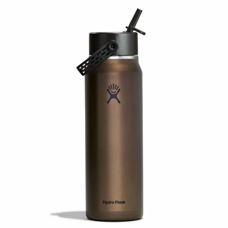 Thermos Hydro Flask 32 Oz Lightweight Wide Flex Straw Cap marrone Obsidian