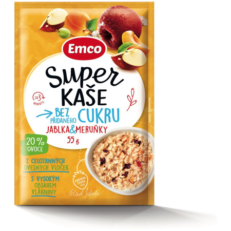 Porridge Emco Super porridge mela e albicocca 55g
