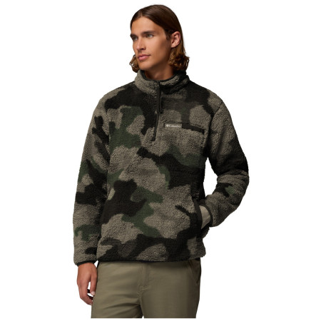 Maglione da uomo Columbia Rugged Ridge™ High Pile Half Zip verde/nero Stone Green Mod Camo