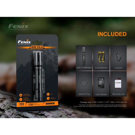 Torcia Fenix E20 XP-E2 350 lmn