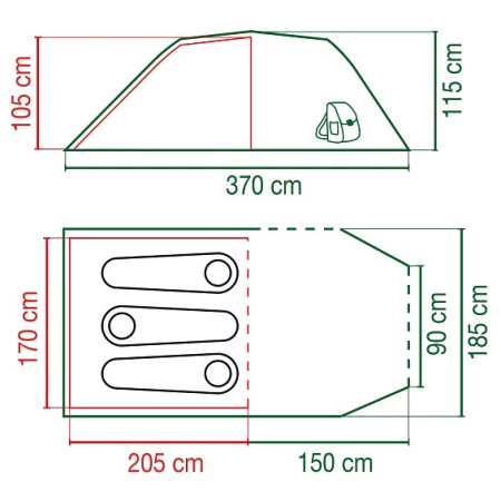 Tenda da trekking Coleman Cortes 3