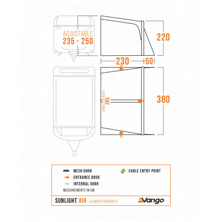 Tenda per minibus Vango Sunlight Air 380 Elements ProShield