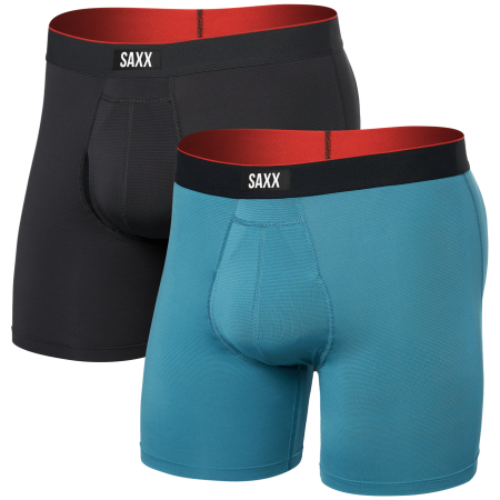 Boxer Saxx Multi-Sport Mesh Boxer Brief Fly 2Pk blu/nero hydro blue/faded black