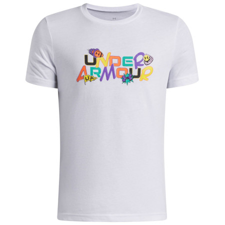 Maglietta sportiva per bambini Under Armour UA B Patch Pack Wm SS White bianco/nero White / / Black