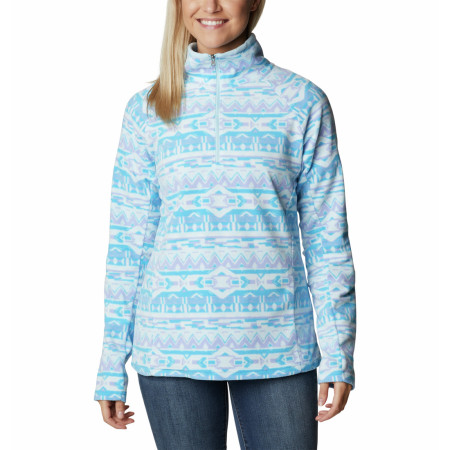 Felpa da donna Columbia Glacial™ IV Print 1/2 Zip azzurro Serenity 80s Stripe Print