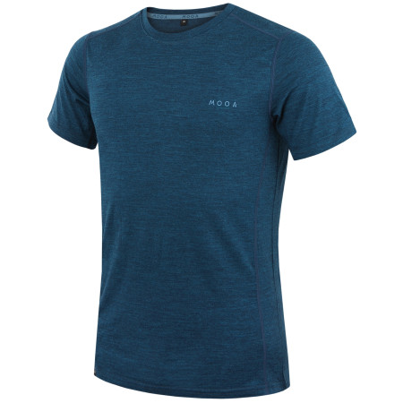 Maglietta da uomo MOOA MerinoSilk 160 short blu lagoon blue melange