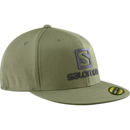 Berretto con visiera Salomon Logo Cap Flexfit® verde OliveNight