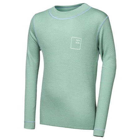 Maglietta sportiva per bambini Sensor Merino DF Logo Up Basil Green verde chiaro Basil Green