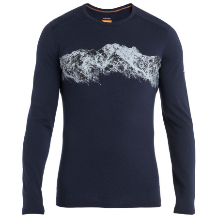Maglietta da uomo Icebreaker M Mer 200 Oasis LS Crewe Remarkables blu scuro Midnight Navy