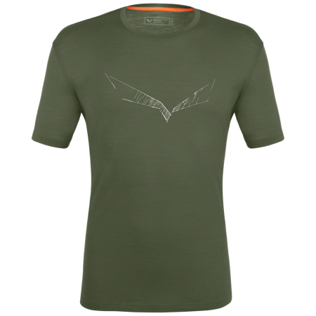 Maglietta funzionale da uomo Salewa Pure Eagle Sketch Am M T-Shirt verde thyme