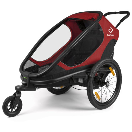 Rimorchio bici Hamax Outback one rosso/nero