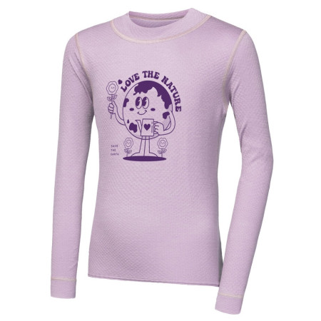 Maglietta sportiva per bambini Sensor Merino DF Planet Mystic Violet rosa chiaro Mystic Violet
