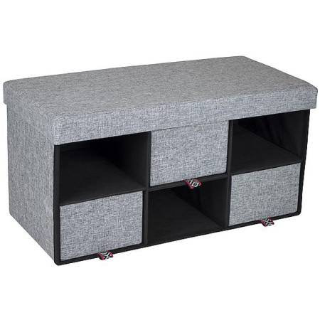 Sgabello Bo-Camp Barnet Ottoman grigio Grey