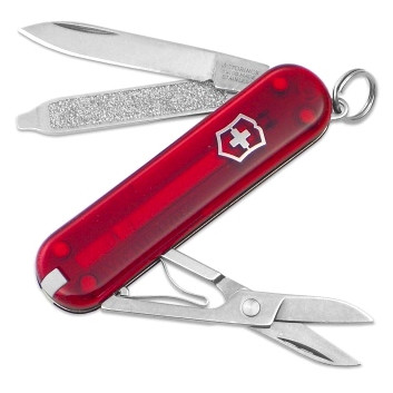 Coltello da tasca Victorinox Classic SD rosso trasparente TransRed