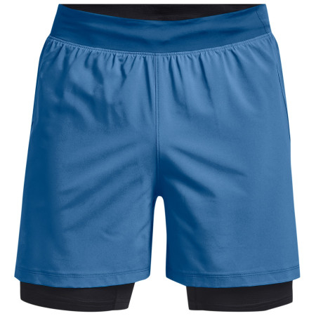 Pantaloncini da uomo Under Armour Iso-Chill Run 2N1 Short blu Cruise Blue / Black / Cruise Blue