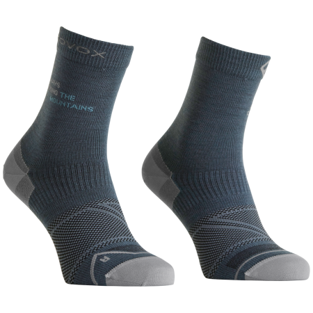 Calze in lana merino da donna Ortovox Alpine Light Comp Mid Socks W grigio/blu Dark Arctic Grey