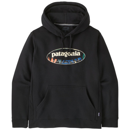 Felpa da uomo Patagonia Men's '95 Oval Logo Uprisal Hoody nero Black: Kaleido