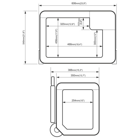 Frigorifero a compressore Yolco BCX50