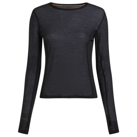 Maglietta da donna Icebreaker Women Merino Blend 75 Cool-Lite™ Featherlight™ LS Crewe nero Black