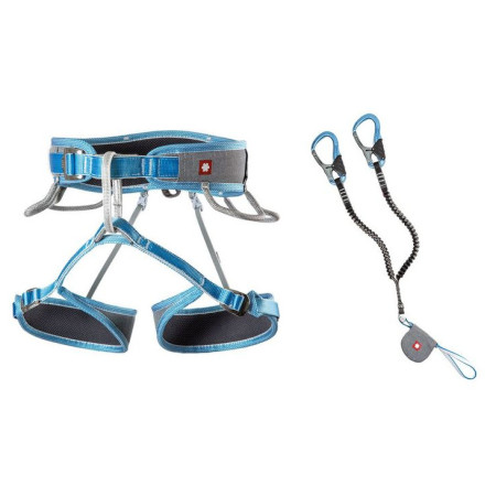 Set da ferrata Ocún Via Ferrata Twist Tech Eco Captur Lite Swivel Set grigio/blu Grey / Blue