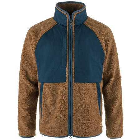 Giacca da uomo Fjällräven Vardag Pile Jacket M marrone/blu Chestnut-Navy