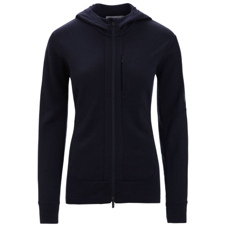Felpa da donna Icebreaker W Quantum III LS Zip Hood nero Black