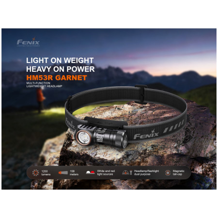 Lampada frontale Fenix HM53R Garnet