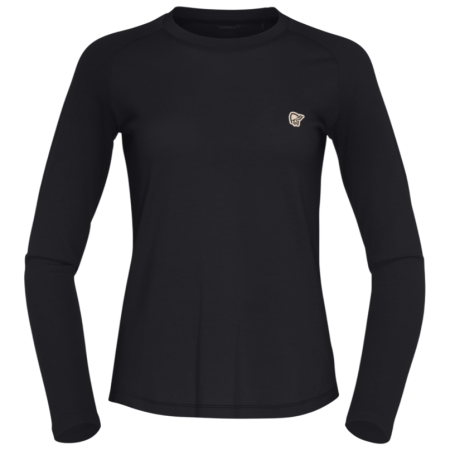 Maglietta da donna Norrona femund pureUll Long Sleeve nero Caviar Black