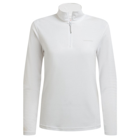 Maglietta da donna Craghoppers NosiLife SolarShield+ Half Zip Top bianco White