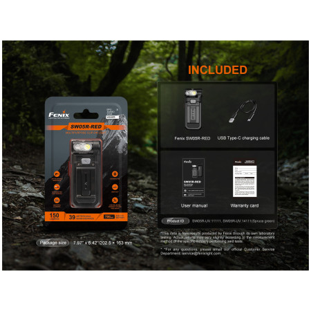Torcia tascabile Fenix SW05R-RED