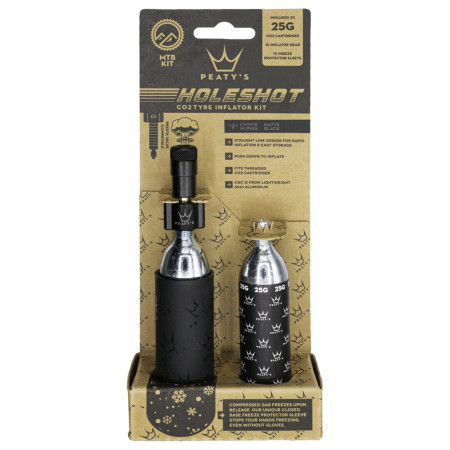 Pompa di bicicletta Peaty´s Holeshot Co2 Pumpa + Bombičky 2 Ks - Mtb