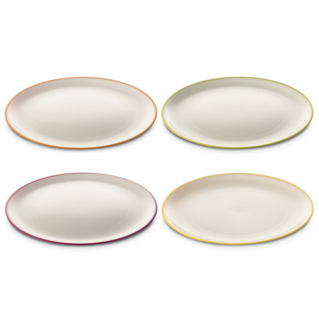 Set di piatti Omada SANALIVING DinnerPlate Set 4x Plate 24xh2cm bianco