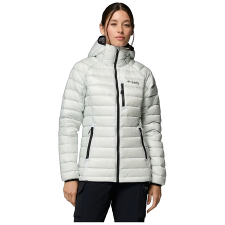 Piumino da donna Columbia Arctic Crest Down Hooded Jacket bianco White