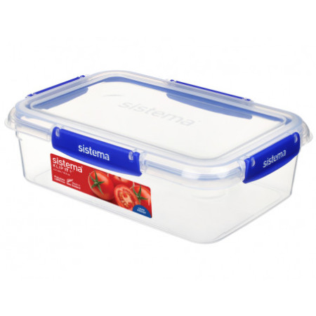 Scatola per alimenti Sistema Rectangle Klip It Plus 2,2L blu Blue