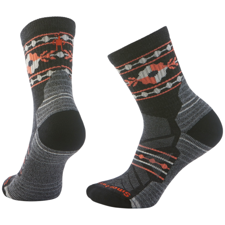 Calzini da donna Smartwool W Hike Light Cushion Retro Floral nero/arancio CHARCOAL