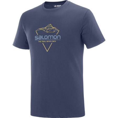 Maglietta da uomo Salomon Blend Logo Tee M blu scuro Nightish