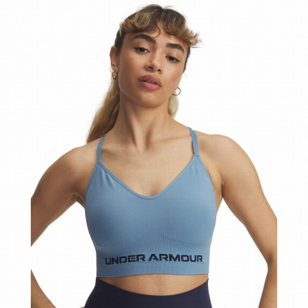Reggiseno sportivo Under Armour Vanish Seamless Low Bra blu/grigio Blue