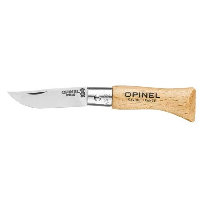 Coltello chiudubile Opinel N°02 Inox naturale.