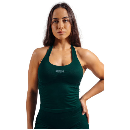 Top da donna Nebbia Halter Top with Built-in Bra Primal verde scuro DARK GREEN
