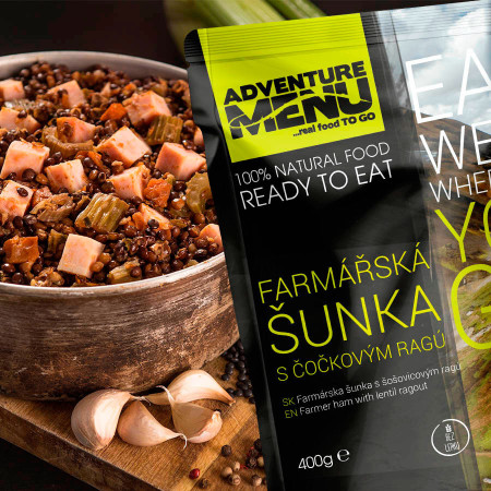 Pasto pronto Adventure Menu ragù di lenticchie con prosciutto cotto 400g