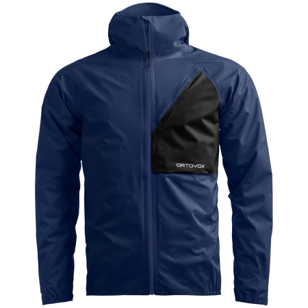 Giacca impermeabile da uomo Ortovox Trace 2.5L Jacket M blu/nero Blue Nunatak