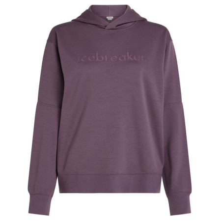Felpa tecnica da donna Icebreaker W Mer 360 RealFleece Elemental LS Hood viola Grey Plum