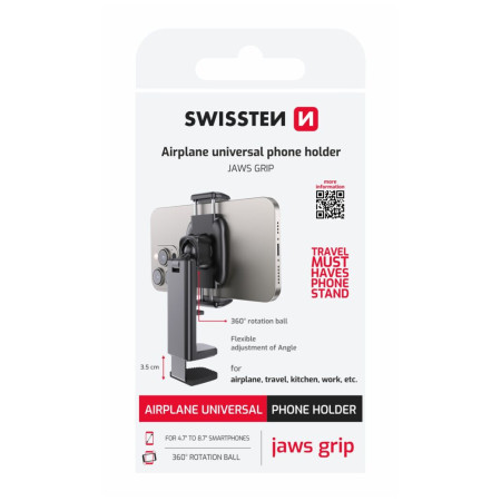 Supporto Swissten Universal phone holder Jaws Grip