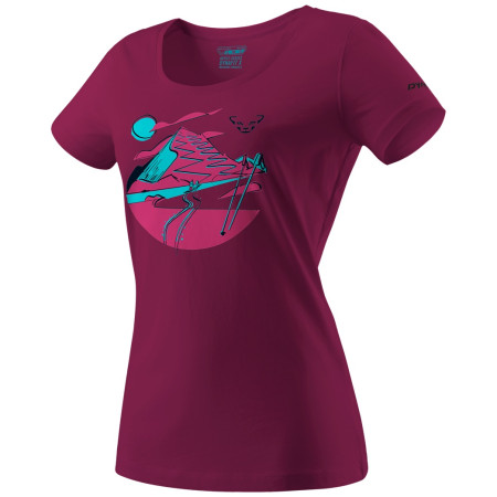 Maglietta da donna Dynafit Artist Series Co T-Shirt W bordeaux BeetRed/Hike