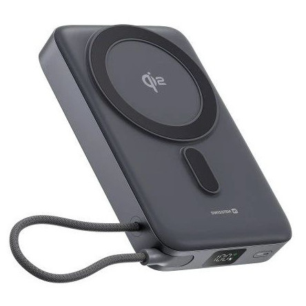 Powerbank Swissten 10000 mAh Qi2 MagSafe power bank grigio