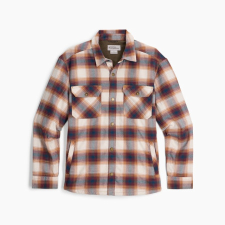 Camicia da uomo Royal Robins M Vista Flannel Shacket marrone Pecan Grizzly Pld